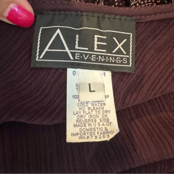 Alex Evenings 3 Piece Set Long Chiffon Skirt with Tank and  Jacket - Picture 13 of 15